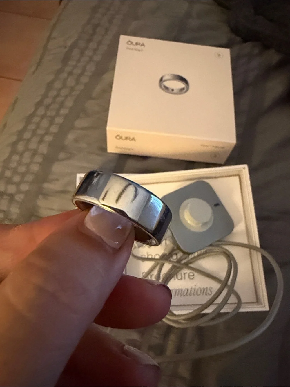 Oura Ring 4 Box with Silver Ring size 9